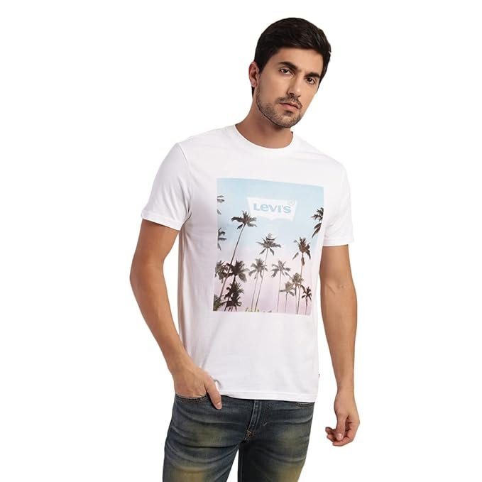 51El0U5bzlL._SX679_.jpg Men's Regular Fit Brand Logo T-Shirt - Image 1