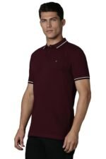 Men Slim Fit Solid 100% Cotton, Pique Polo T-Shirt - Image 5