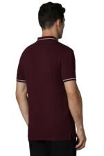 Men Slim Fit Solid 100% Cotton, Pique Polo T-Shirt - Image 2