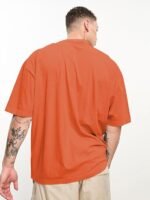 Oversized Solid Round Neck Tshirts for Men - Image 5