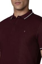 Men Slim Fit Solid 100% Cotton, Pique Polo T-Shirt - Image 3