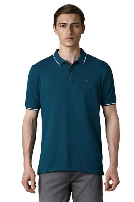Men Slim Fit Solid Polo T-Shirt