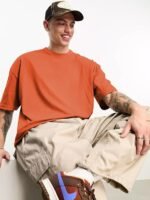 Oversized Solid Round Neck Tshirts for Men - Image 3