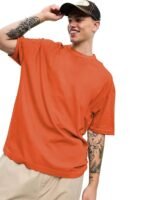 Oversized Solid Round Neck Tshirts for Men