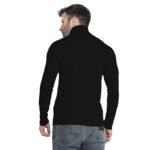 Winter Wear Cotton Plain Full Sleeve Turtle Neck T Shirt for Men - Image 3