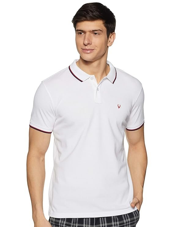 81-LAxPdZL._SX569_.jpg Men's Solid Regular Fit Polo - Image 1