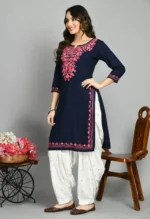 Blue Kashmiri Kurti - Image 2