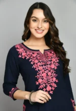 Blue Kashmiri Kurti - Image 3