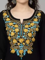 Black Kashmiri Chinarkari Kurti - Image 4