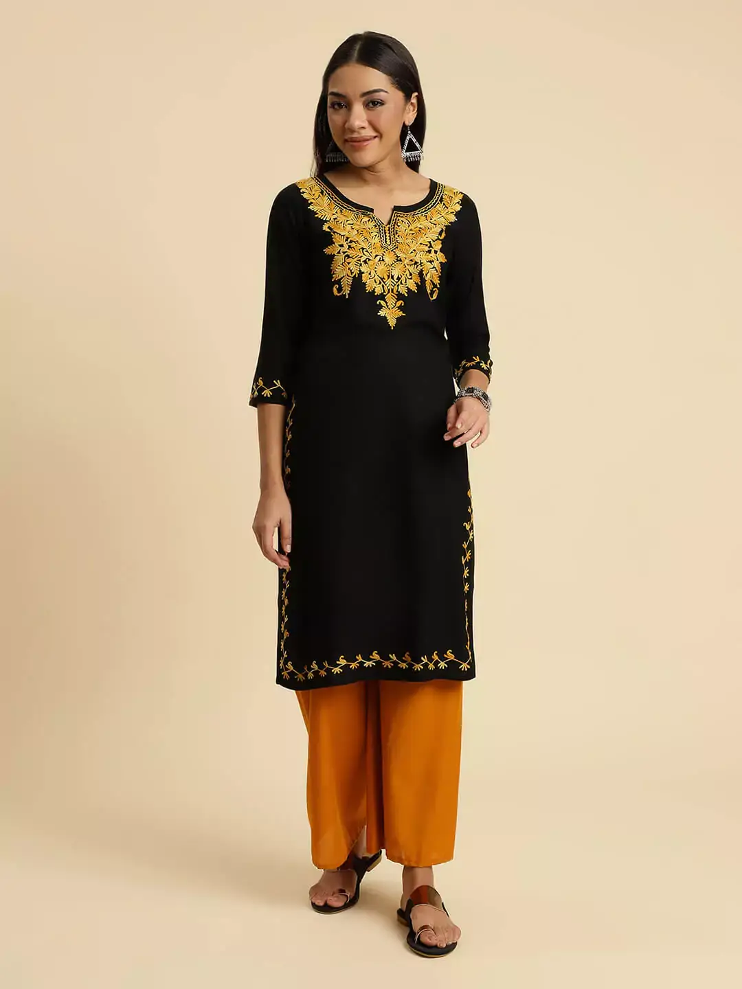 black-kerry-long1.webp Kashmiri Black Kurti - Image 1