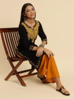 Kashmiri Black Kurti - Image 4