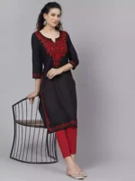 Black Kashmiri Embroidered Kurti - Image 6