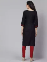 Black Kashmiri Embroidered Kurti - Image 7