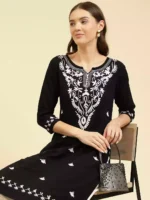 Black Kashmiri Kurti - Image 5