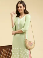 Gul Pista Green Kurti - Image 4