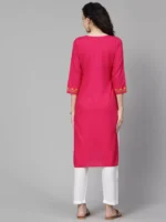 Pink Kashmiri Chinarkari Kurti - Image 5