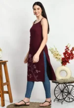 Ceren Pashmina Work Sleeveless Kurti - Image 5