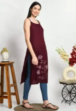 Ceren Pashmina Work Sleeveless Kurti - Image 6