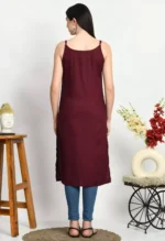 Ceren Pashmina Work Sleeveless Kurti - Image 7