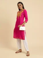 Zeenat Kashmiri Pink Kurti - Image 3