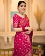 Women Banarasi Saree with Woven Motifs - Image 2