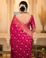 Women Banarasi Saree with Woven Motifs - Image 3
